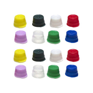 Blood Collection Tube Cap, 1-Thumb Tabs, 13mm, Red, 1000/bg