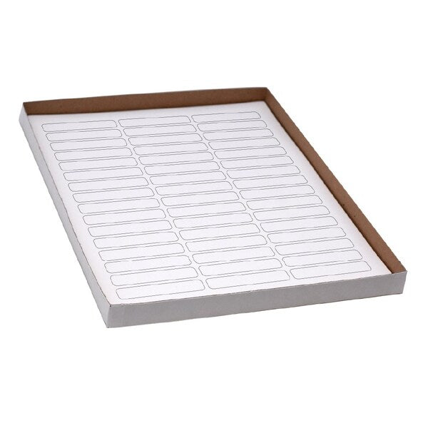 Label Sheets, Cryo, 64x13mm, for Racks and Boxes, 20 Sheets, 60 Labels per Sheet, White, 1200/bx
