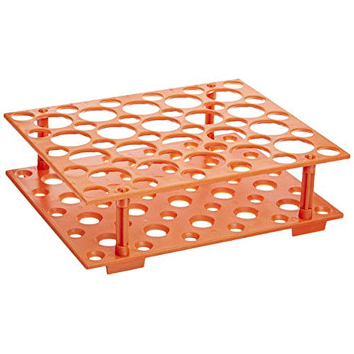 Test Tube Stand, 20mm Max Tube Diameter, 20 Places, 12.7" x 2.7" x 5", Blue