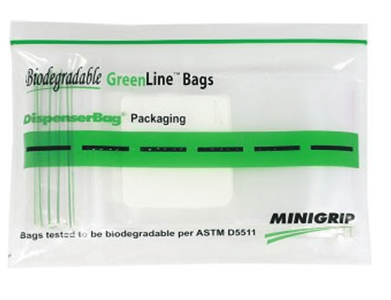 Minigrip GreenLine Biodegradable Zip Closure Bag, Clear 4 x 6, 100/pk, 10 pk/cs