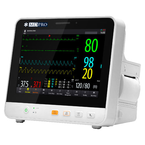 Guardian Plus 10" Patient Monitor, with Internal Sidestream CO2, 3/5 Lead ECG, Nellcor SET Spo2, NIBP, Respiration, Temperature, PR and HR, HL7 and Remote View, CO2 Uses Dryline II Water Traps and Generic Cannulas (DROP SHIP ONLY)