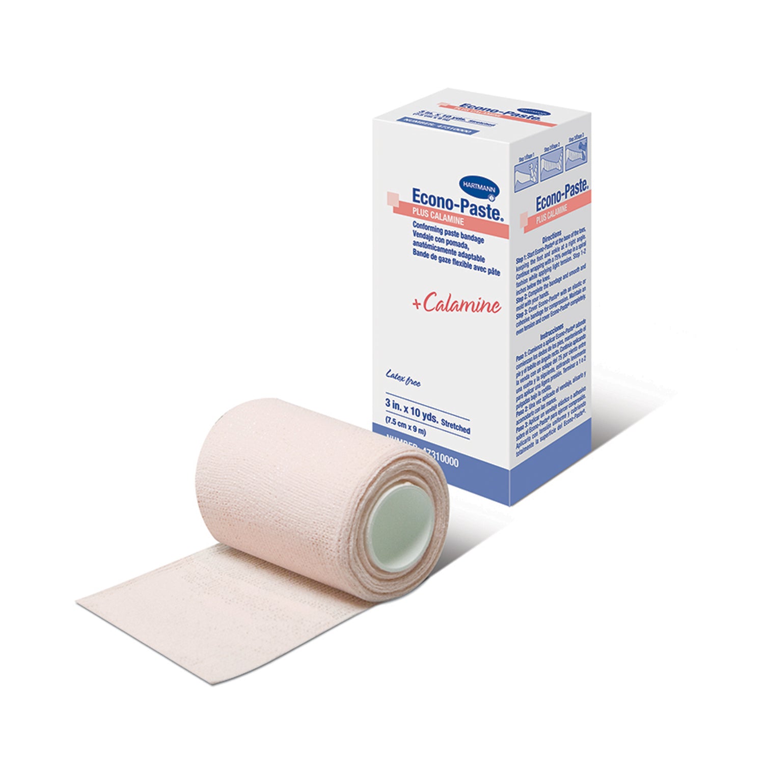 Zinc-Oxide Paste, Calamine on a Flexible Gauze Bandage, 4" x 10 yds, 1 rl/bx, 12 bx/cs