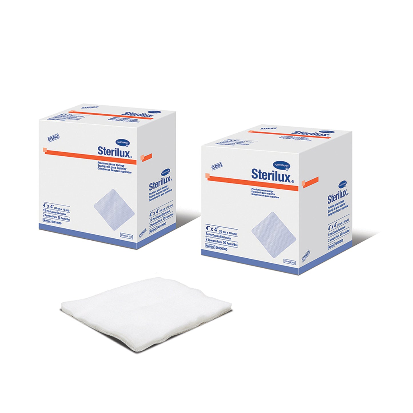 Gauze Sponge, 2" x 2", Sterile 2s, 8-Ply, 50/bx, 30 bx/cs