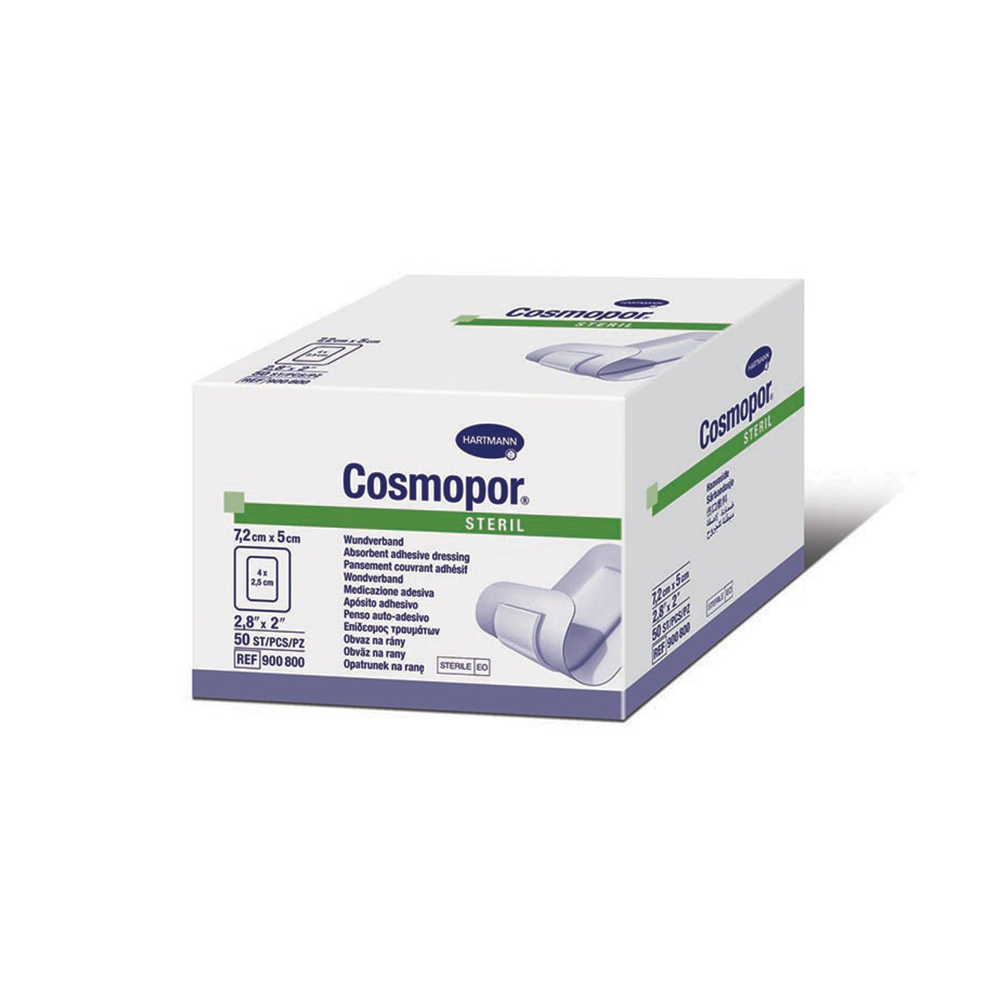 Wound Dressing, 2" x 2.8", Sterile, 50/bx