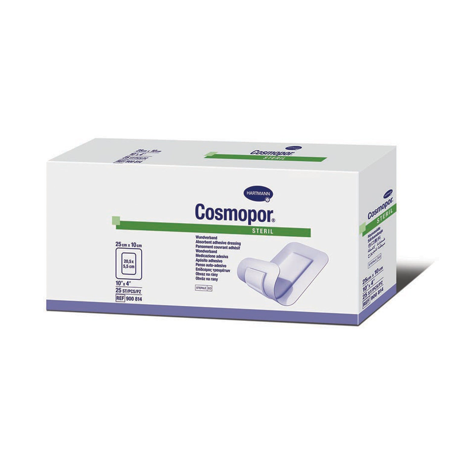 Wound Dressing, 10" x 4", Sterile, 25/bx 