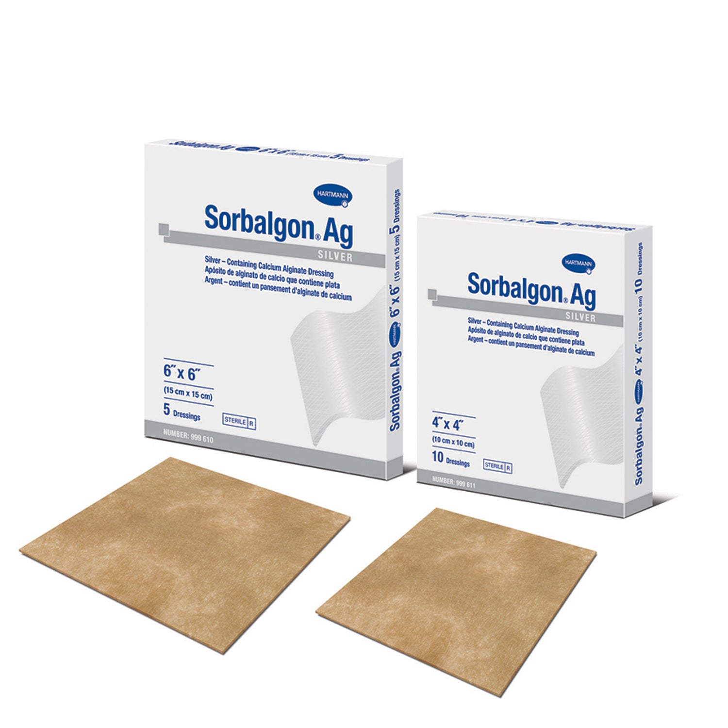Silver Calcium Alginate Dressing, 1" x 12" Rope, Sterile, Latex Free (LF), 5/bx