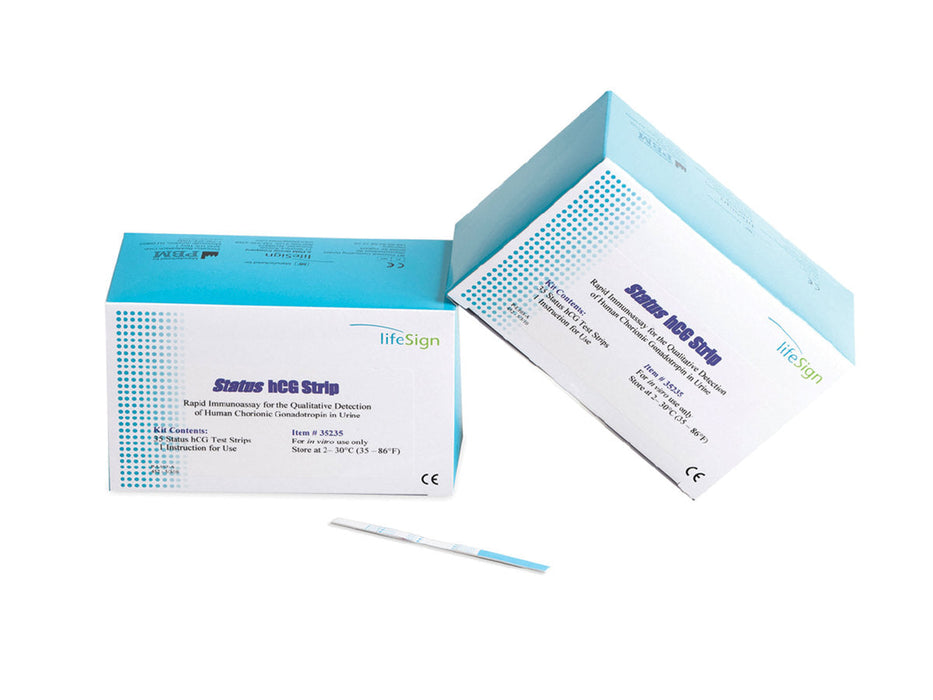 Status hCG Strip, Urine Only, CLIA Waived, 25 tests/bx (Item is Non-Returnable)