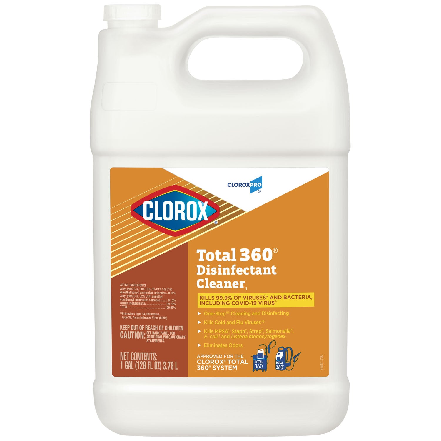CloroxPro Clorox Total 360 Disinfectant Cleaner, 128 fl oz, 4/cs (36 cs/plt) (Continental US Only) (PROMO Price - Available while current supplies last)
