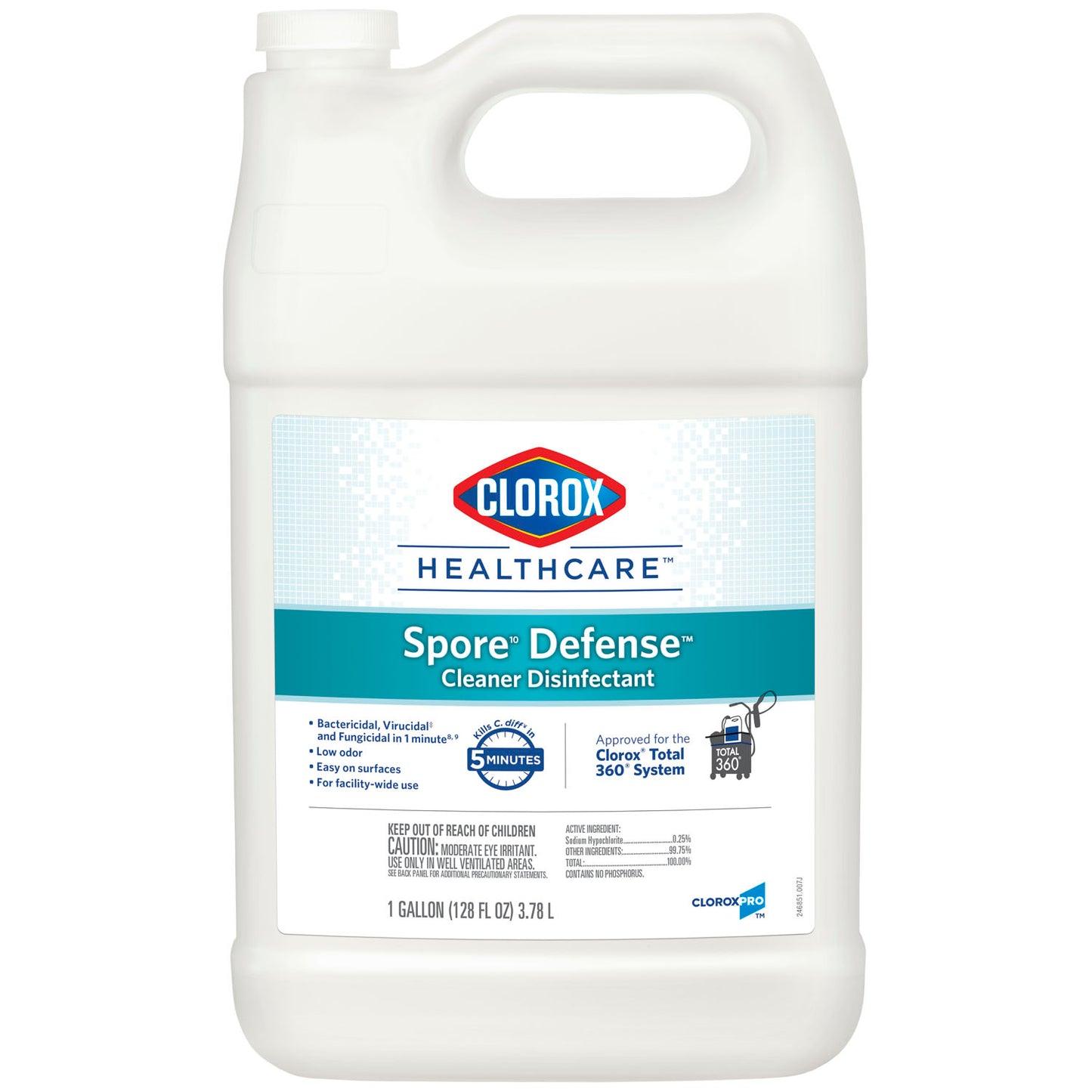 Clorox Healthcare Spore10 Defense Cleaner Disinfectant, Refill Bottle, 128 oz, 4/cs (36 cs/plt) (Continental US Only)