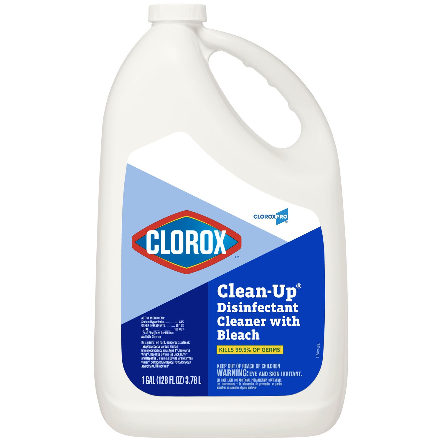 CloroxPro Clorox Clean-Up Disinfectant Cleaner with Bleach Refill, 128 fl oz, 4/cs (Continental US Only)