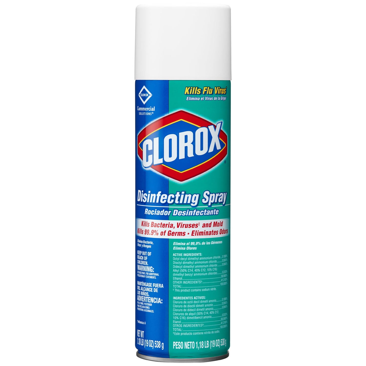Clorox Commercial Solutions Clorox Disinfecting Aerosol Spray, Fresh Scent, 19 oz, 12/cs (72 cs/plt) (Continental US Only) (Item is considered HAZMAT and cannot ship via Air or to AK, GU, HI, MP, PR, VI)