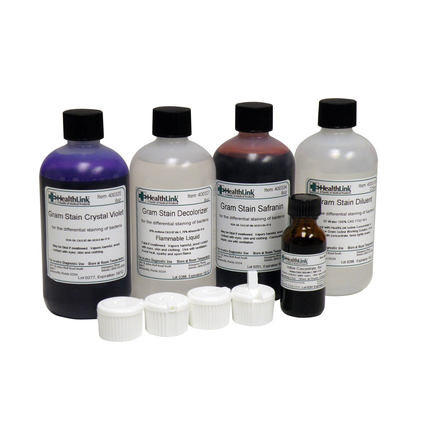 Gram Stain Set, Trad. 4 x 8 oz/bx (Item is Non-Returnable) (US Only)