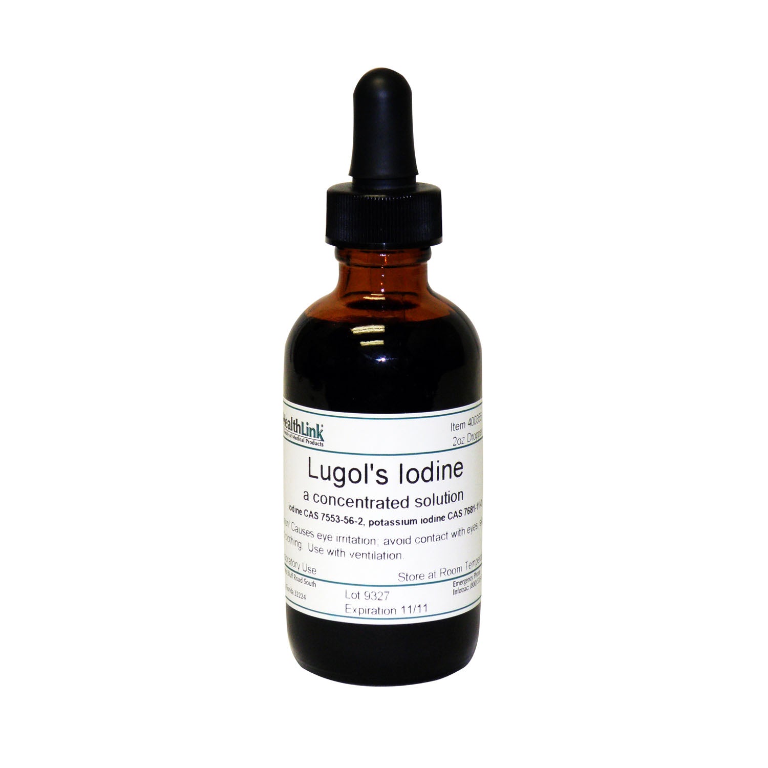 Lugol's Iodine, Concentrate, Dropper Bottle, 2 oz (DROP SHIP to End User ONLY & Requires Yearly DEA Form to be on File with EDM3) (Item is Non-Returnable) (US Only)