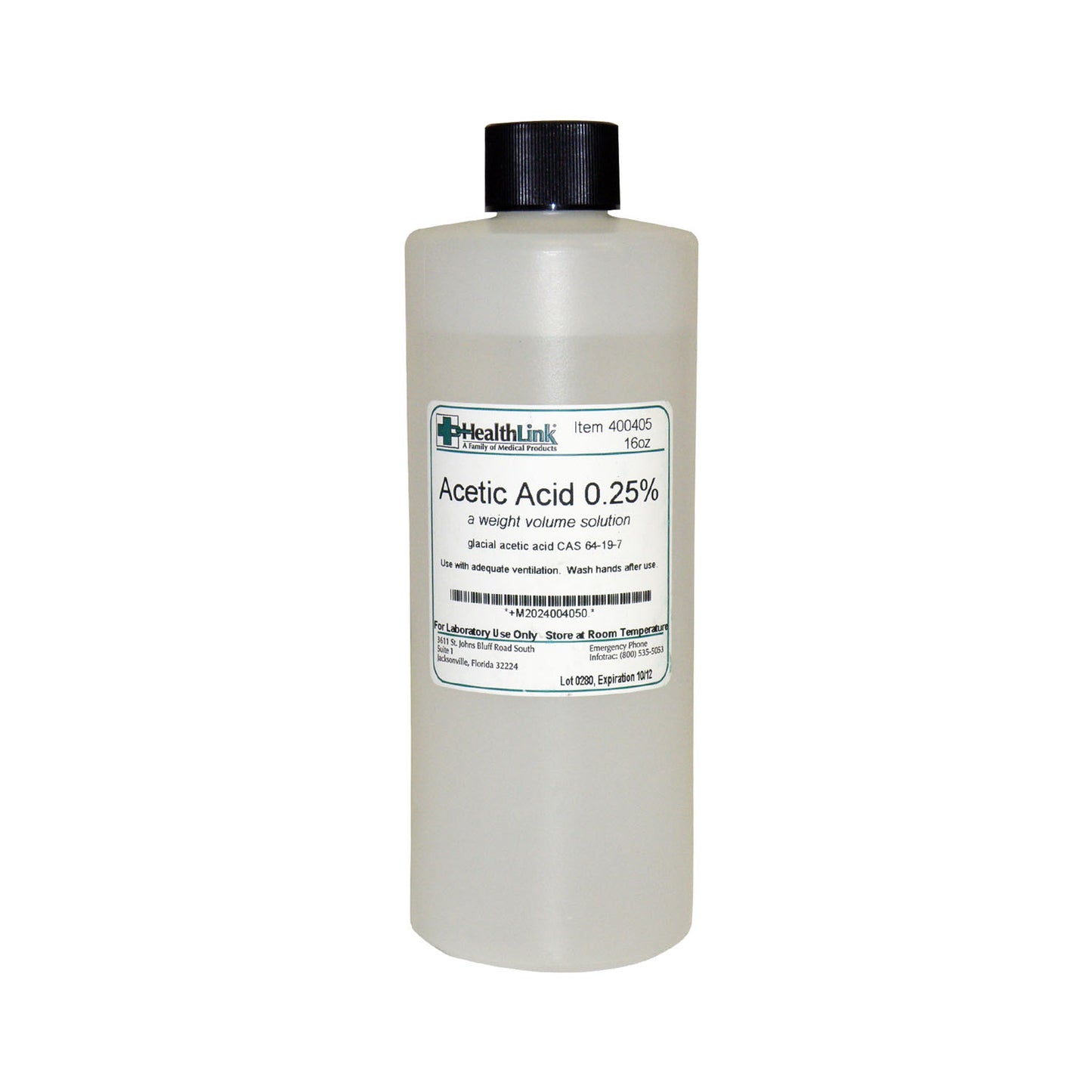 Acetic Acid, 0.25%, 16 oz (Item is Non-Returnable) (US Only) 