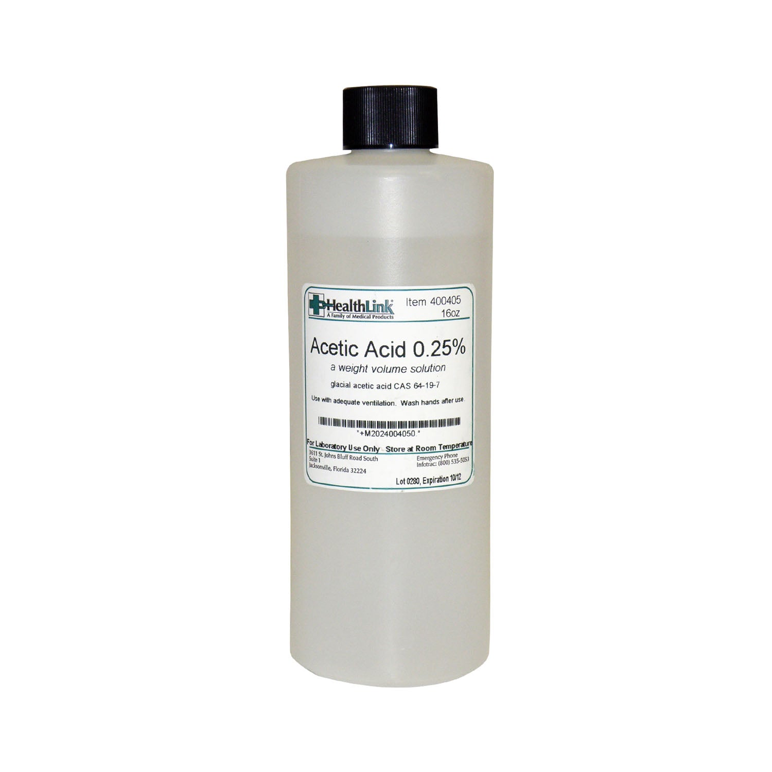 Acetic Acid, 0.25%, 16 oz (Item is Non-Returnable) (US Only) 