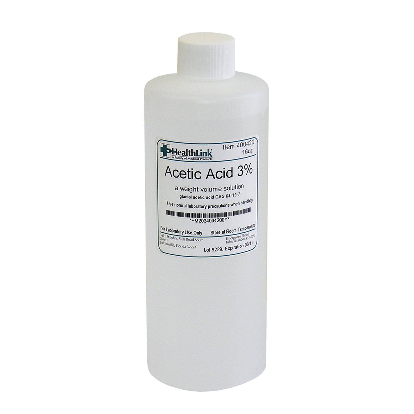 Acetic Acid, 3%, 16 oz (Item is Non-Returnable) (US Only) 