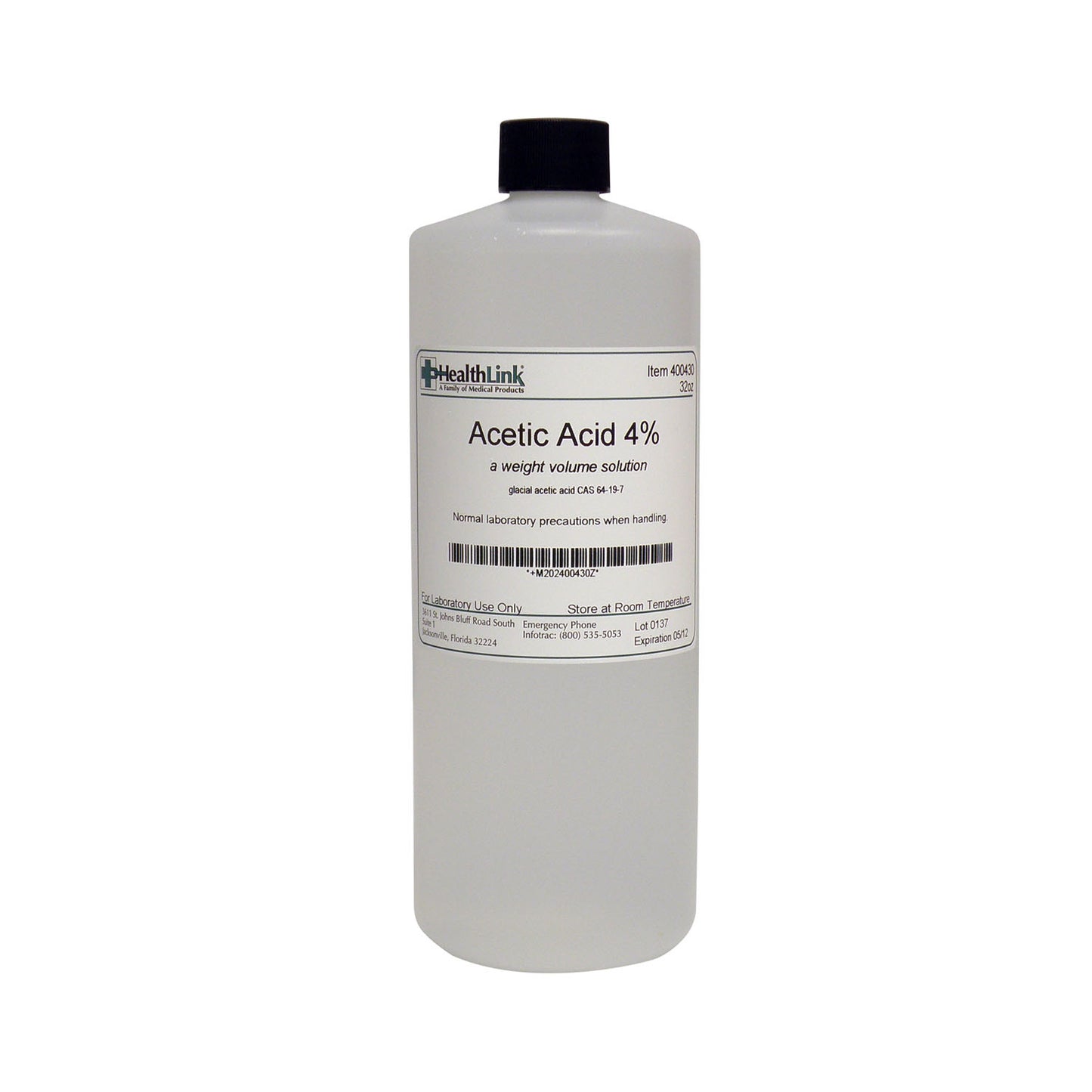 Acetic Acid, 4%, 32 oz (Item is Non-Returnable) (US Only)
