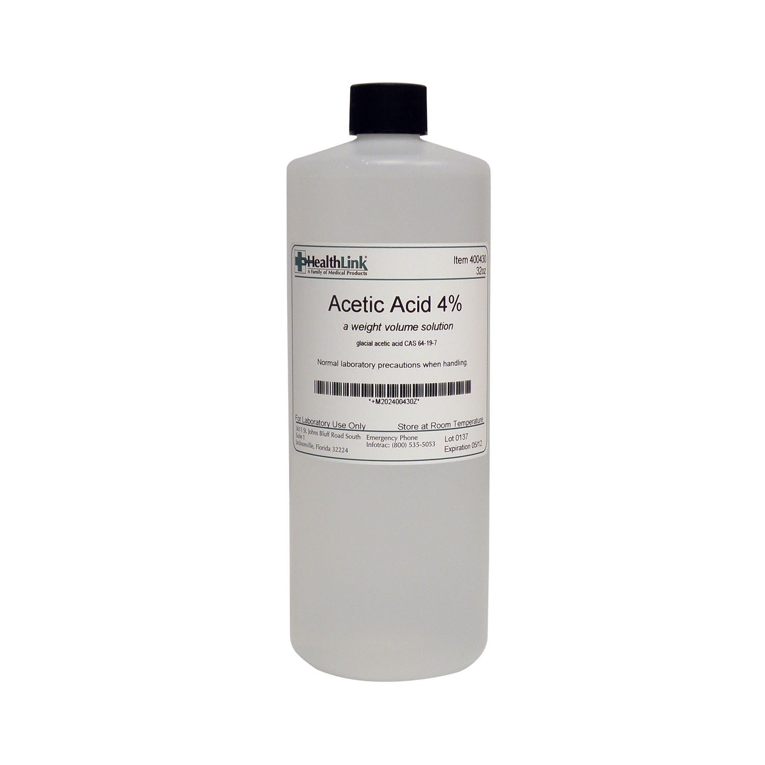 Acetic Acid, 4%, 32 oz (Item is Non-Returnable) (US Only)