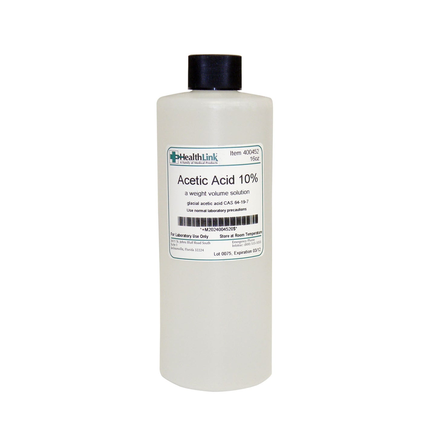 Acetic Acid, 10%, 16 oz (Item is Non-Returnable) (US Only)