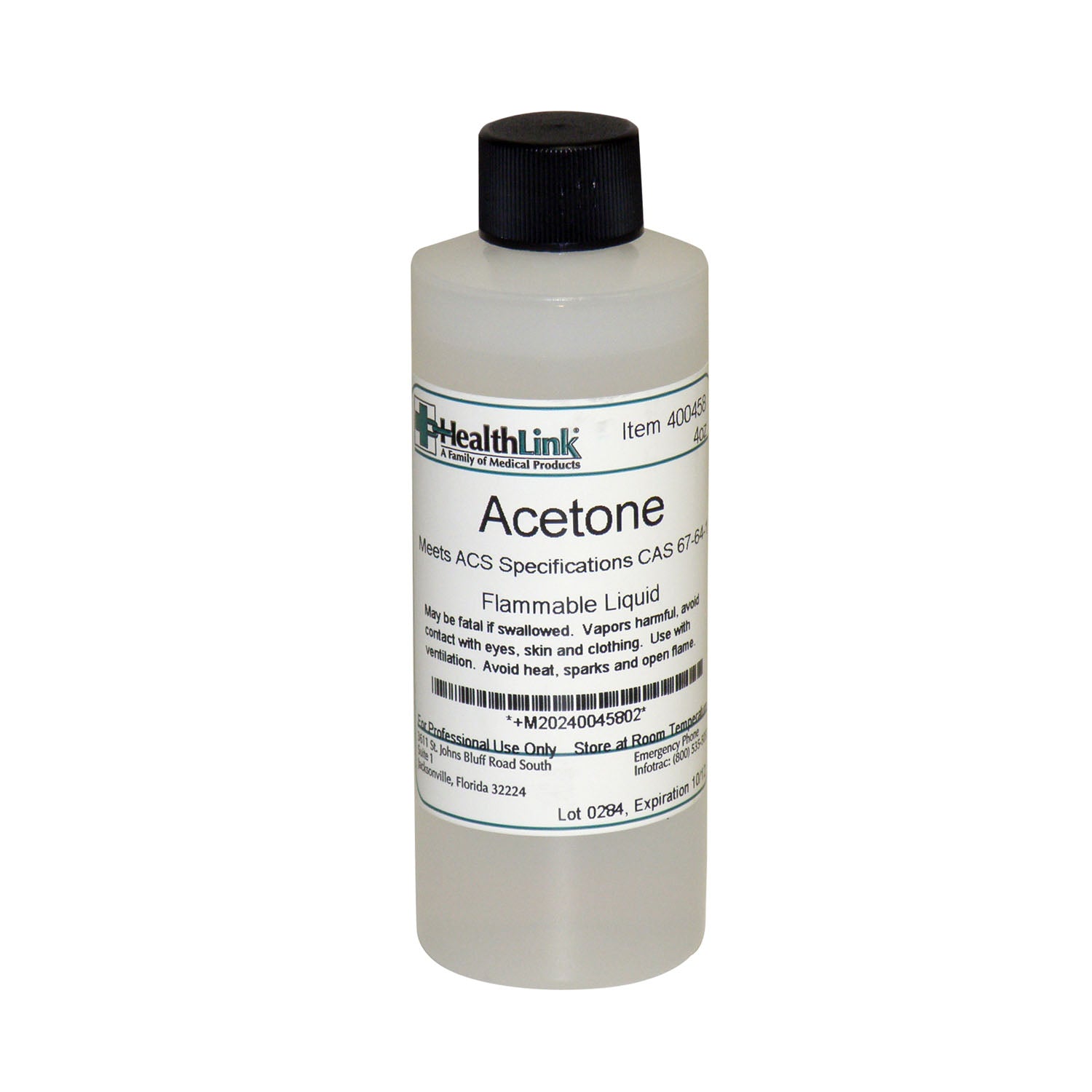 Aceton, 4 oz (Item is Non-Returnable) (US Only) (Item is considered HAZMAT and cannot ship via Air or to AK, GU, HI, MP, PR, VI)