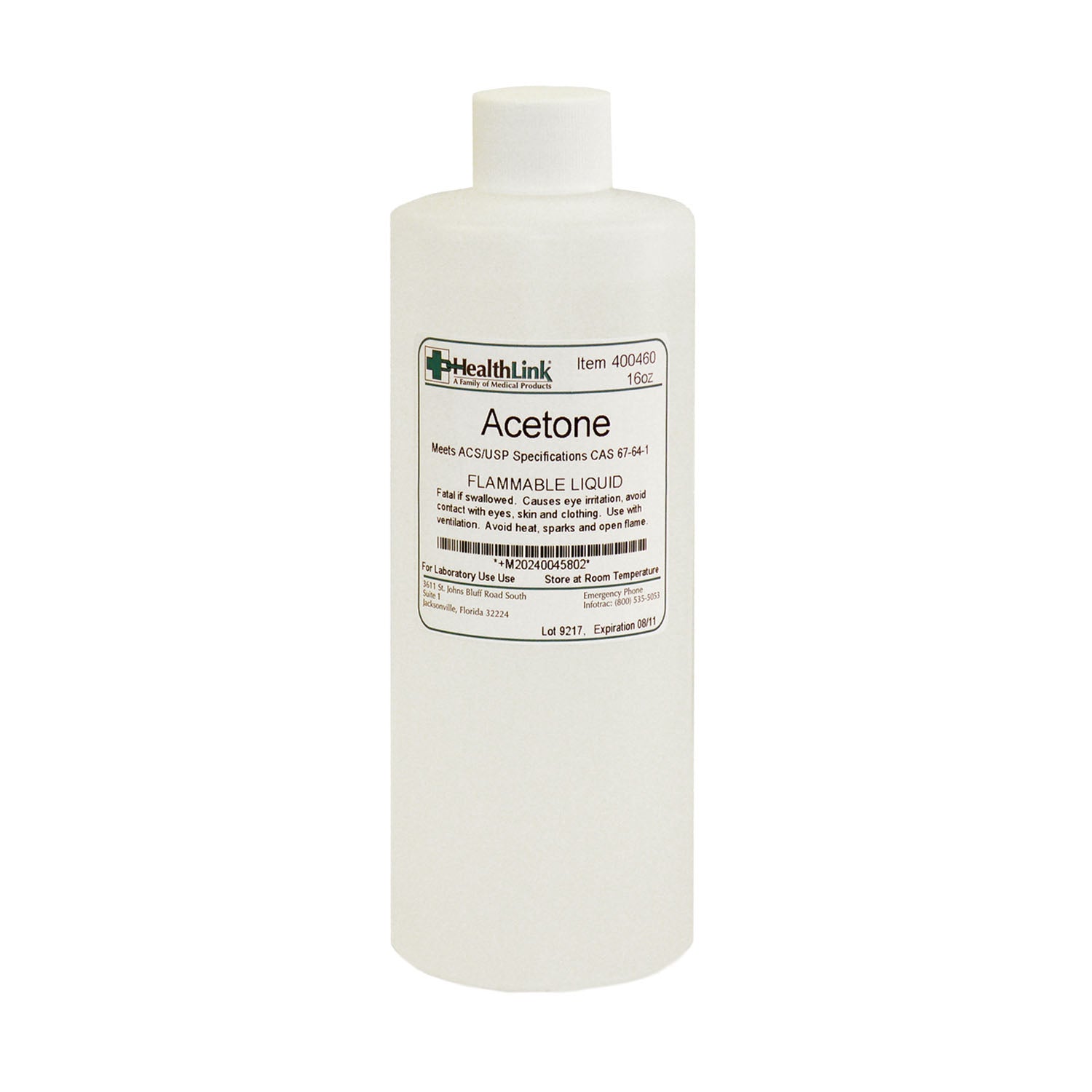 Aceton, 16 oz (Item is Non-Returnable) (US Only) (Item is considered HAZMAT and cannot ship via Air or to AK, GU, HI, MP, PR, VI) 