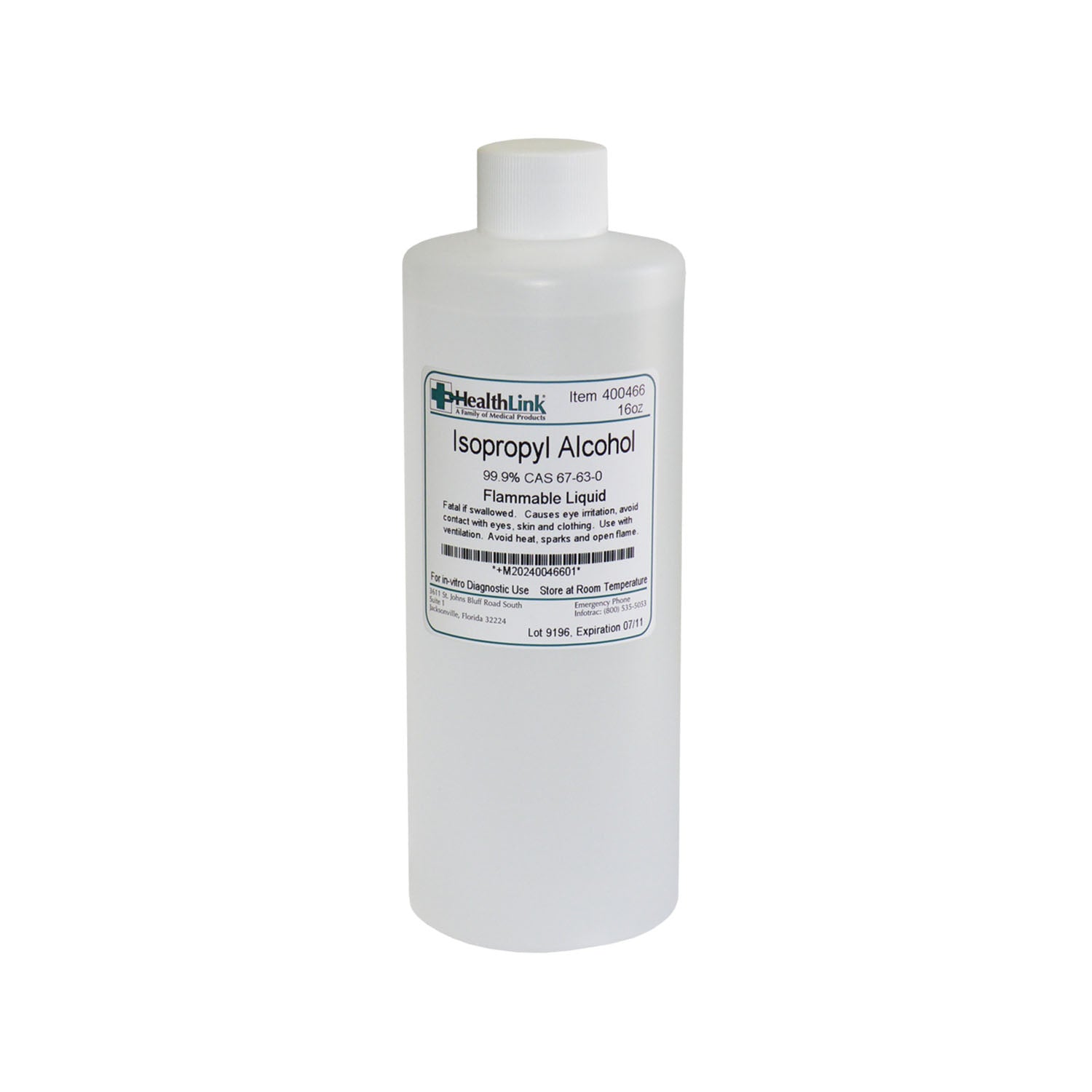 Alcohol 99% Isopropyl, 16 oz (Item is Non-Returnable) (US Only) (Item is considered HAZMAT and cannot ship via Air or to AK, GU, HI, MP, PR, VI)