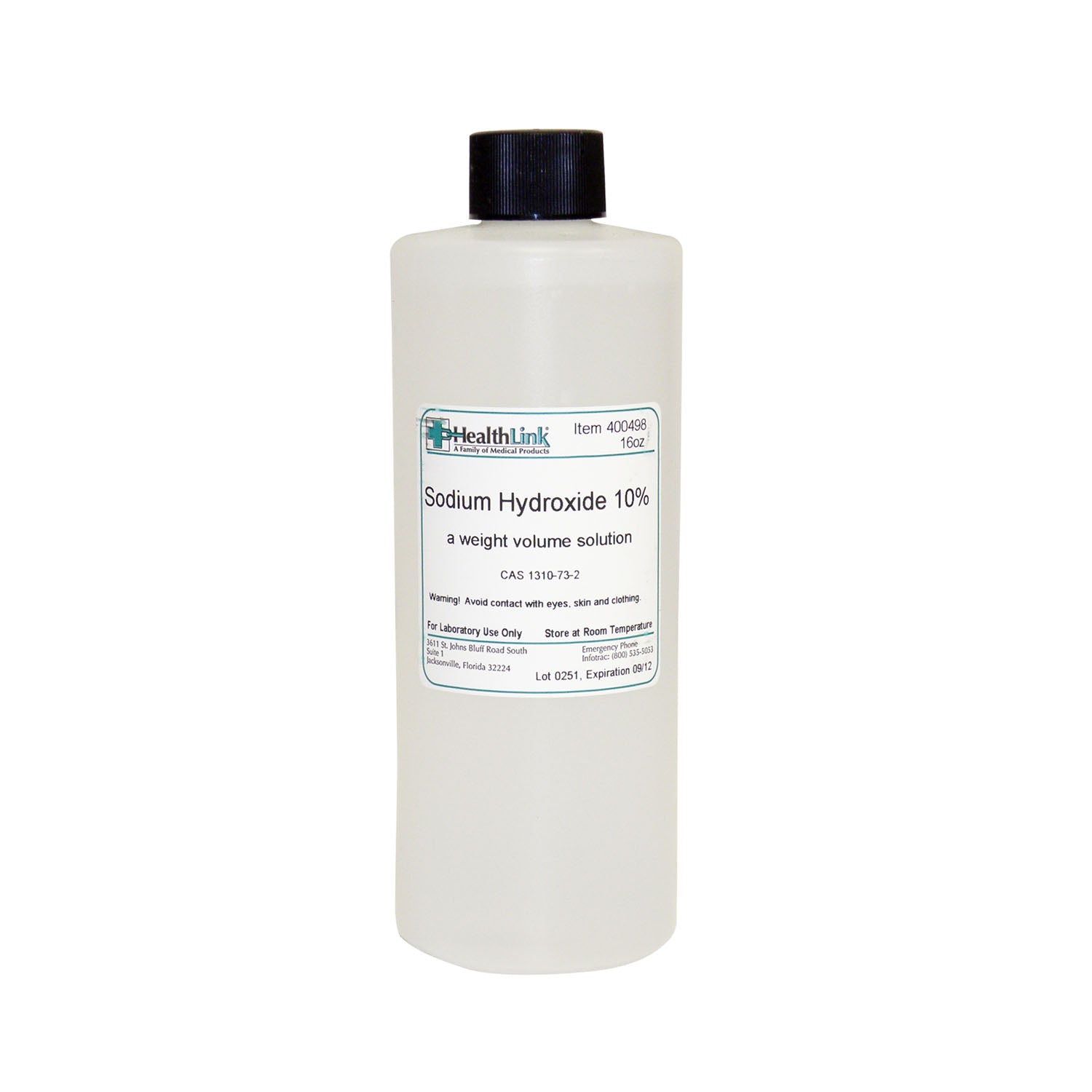 Sodium Hydroxide, 10%, 16 oz (Item is Non-Returnable) (US Only)