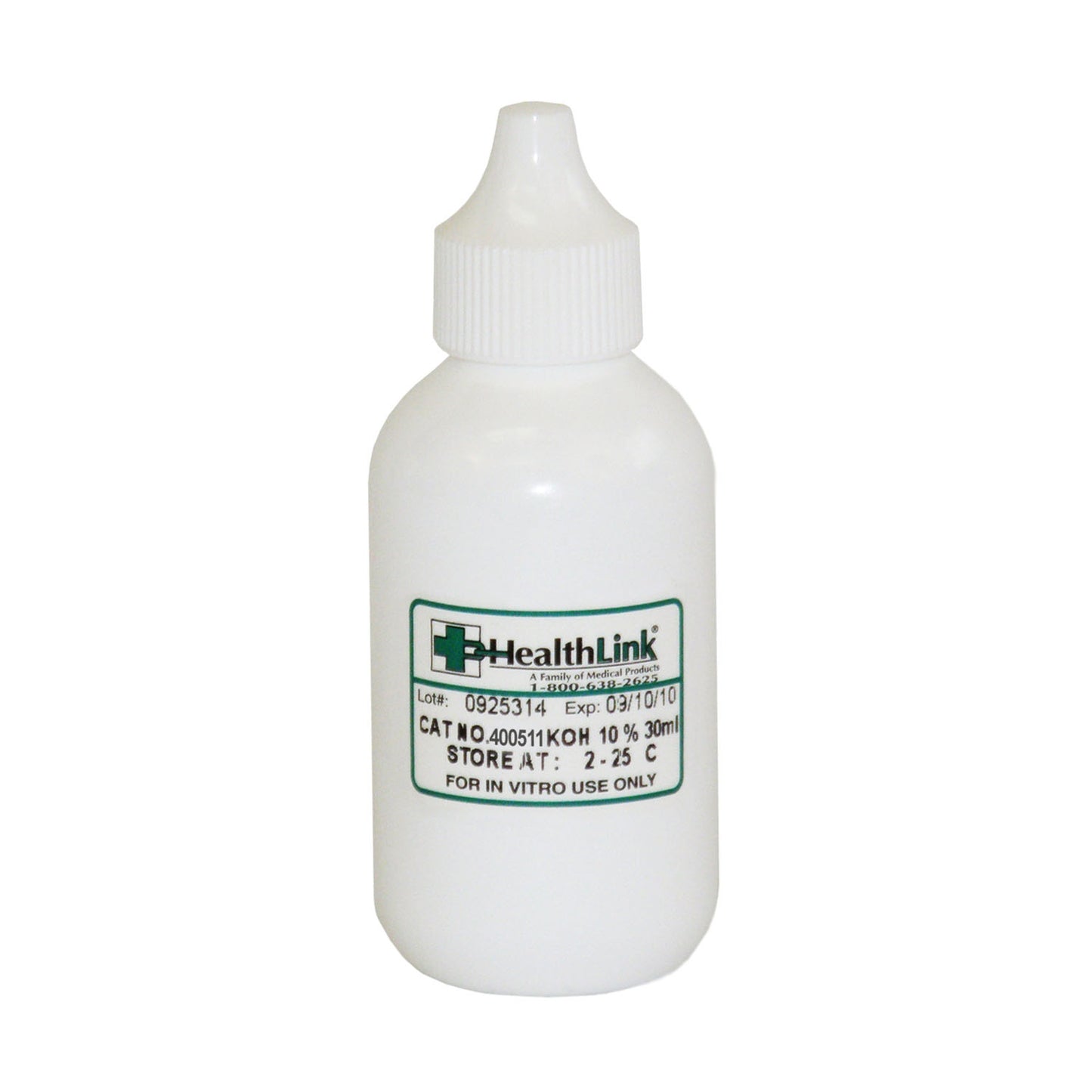 Potassium Hydroxide, 10%, Dropper Bottle, 2 oz (Item is Non-Returnable) (US Only) (Item is considered HAZMAT and cannot ship via Air or to AK, GU, HI, MP, PR, VI) 
