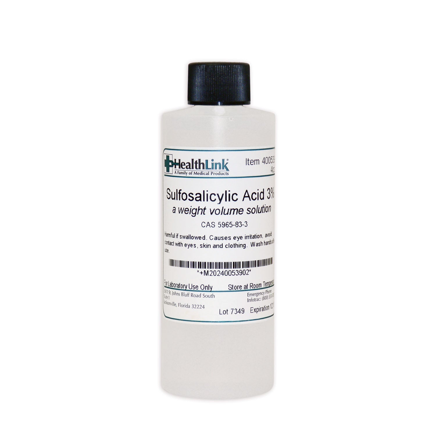 Sulfosalicylic Acid, 3%, 4 oz (Item is Non-Returnable) (US Only)