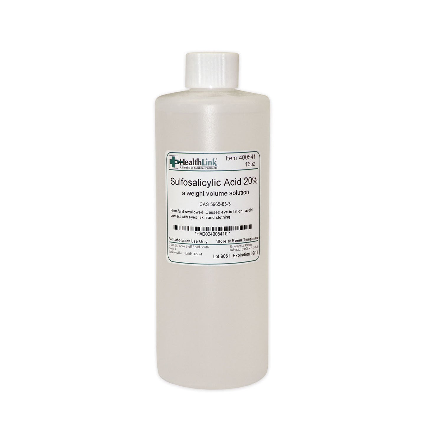 Sulfosalicylic Acid, 20%, 16 oz (Item is Non-Returnable) (US Only)