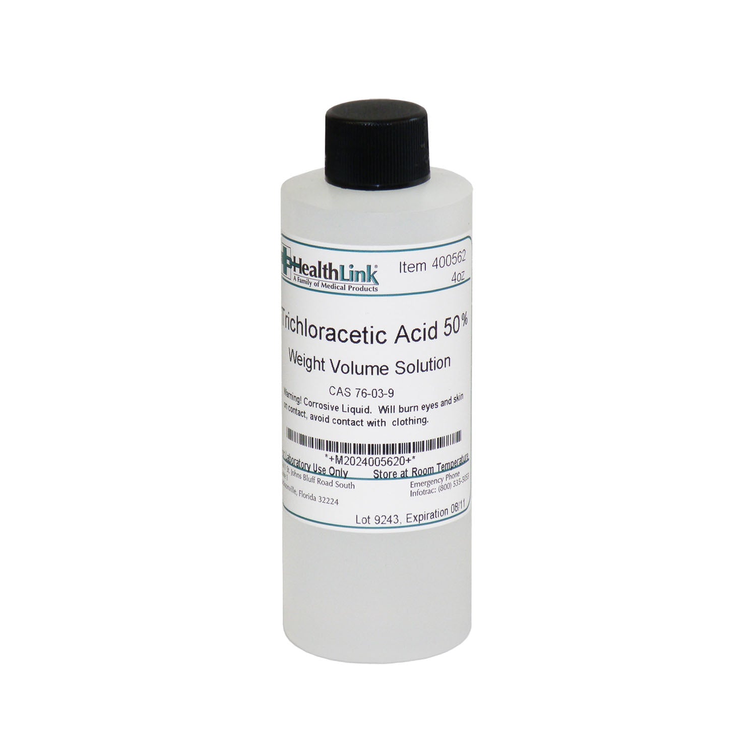Trichloroacetic Acid, 50%, 4 oz (Item is Non-Returnable) (US Only) (Item is considered HAZMAT and cannot ship via Air or to AK, GU, HI, MP, PR, VI) 