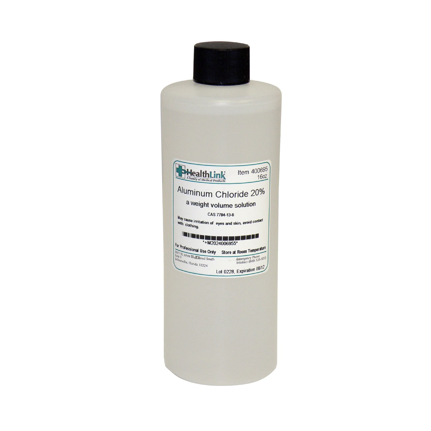 Aluminum Chloride, 20%, 16 oz (Item is Non-Returnable) (US Only) 