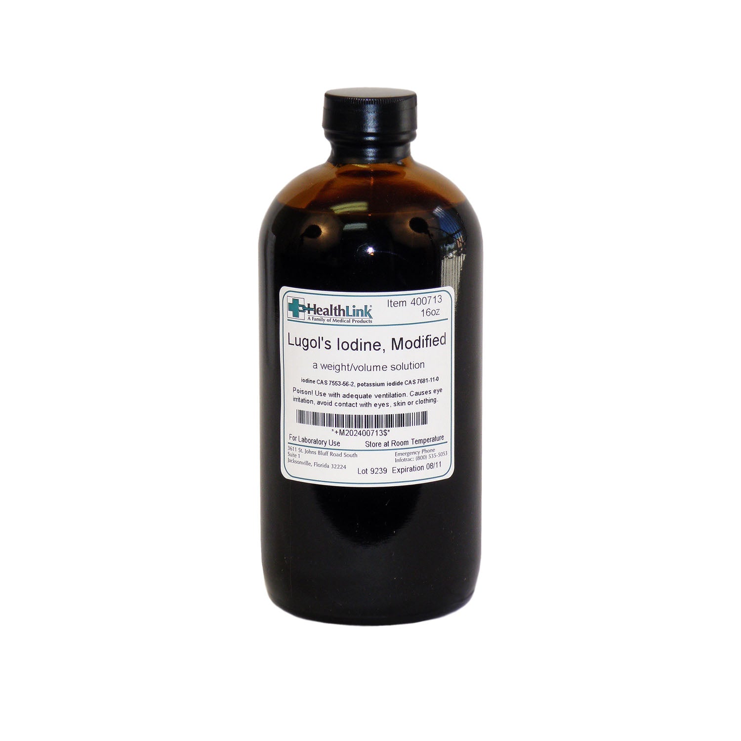 Lugol's Iodine, Modified, 2.1%, 16 oz (Item is Non-Returnable) (US Only)
