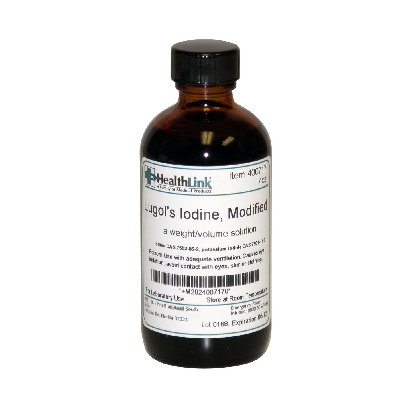 Lugol's Iodine, Modified, 2.1%, 4oz (Item is Non-Returnable) (US Only)