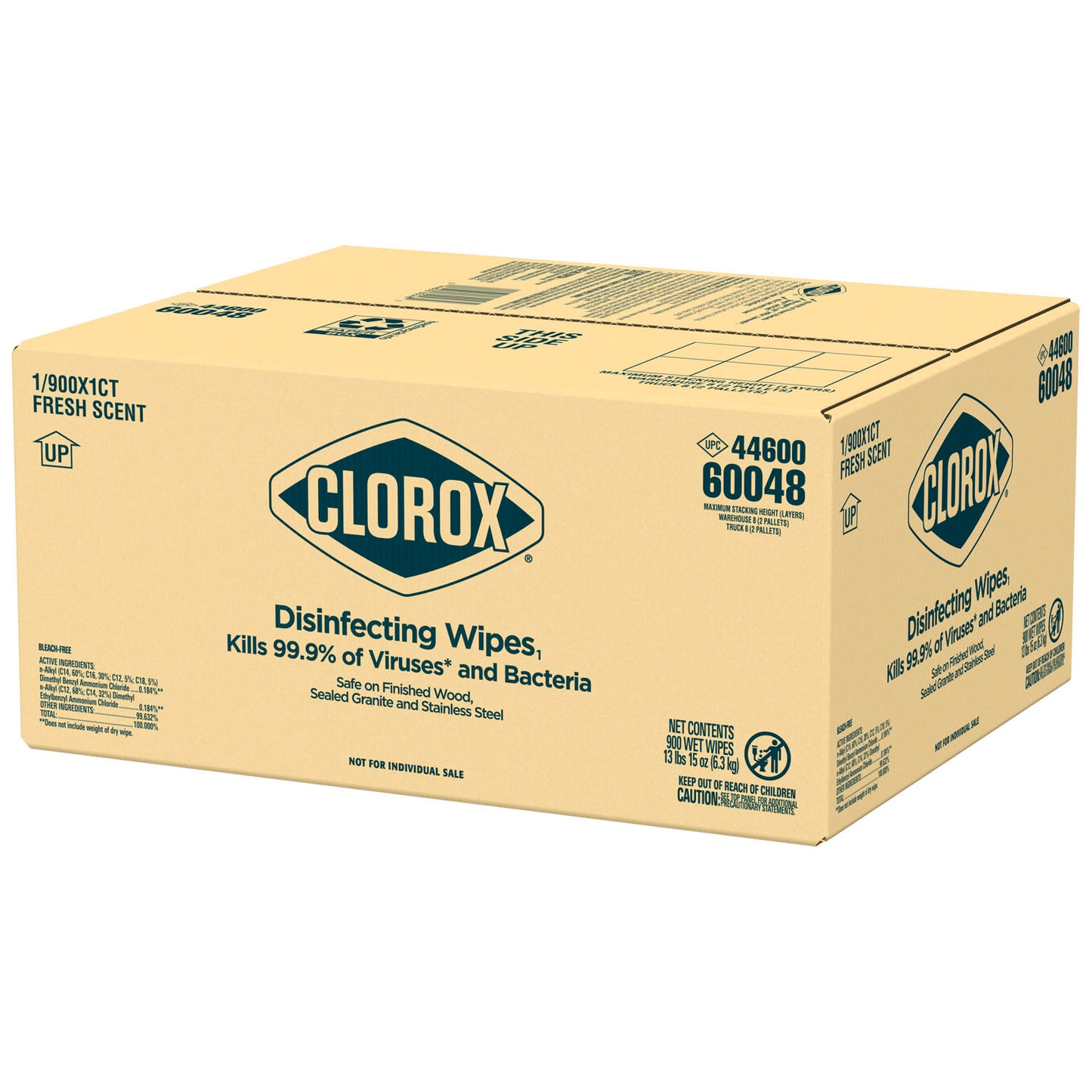 Clorox Disinfecting Wipes, Bleach Free Cleaning Wipes, Fresh, 900 ct, 1/cs (Continental US Only) (To Be DISCONTINUED)