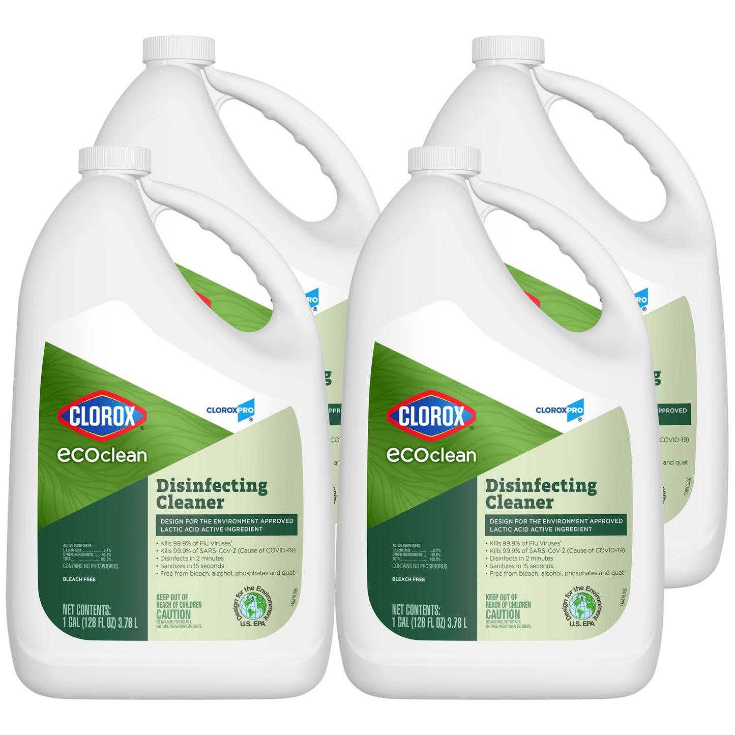 EcoClean Disinfecting Cleaner, 128 oz, 4/cs (Continental US Only)