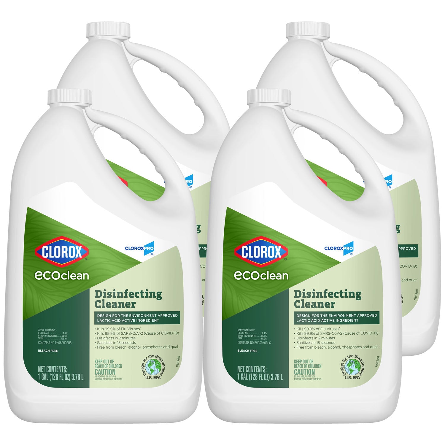 EcoClean Disinfecting Cleaner, 128 oz, 4/cs (Continental US Only)