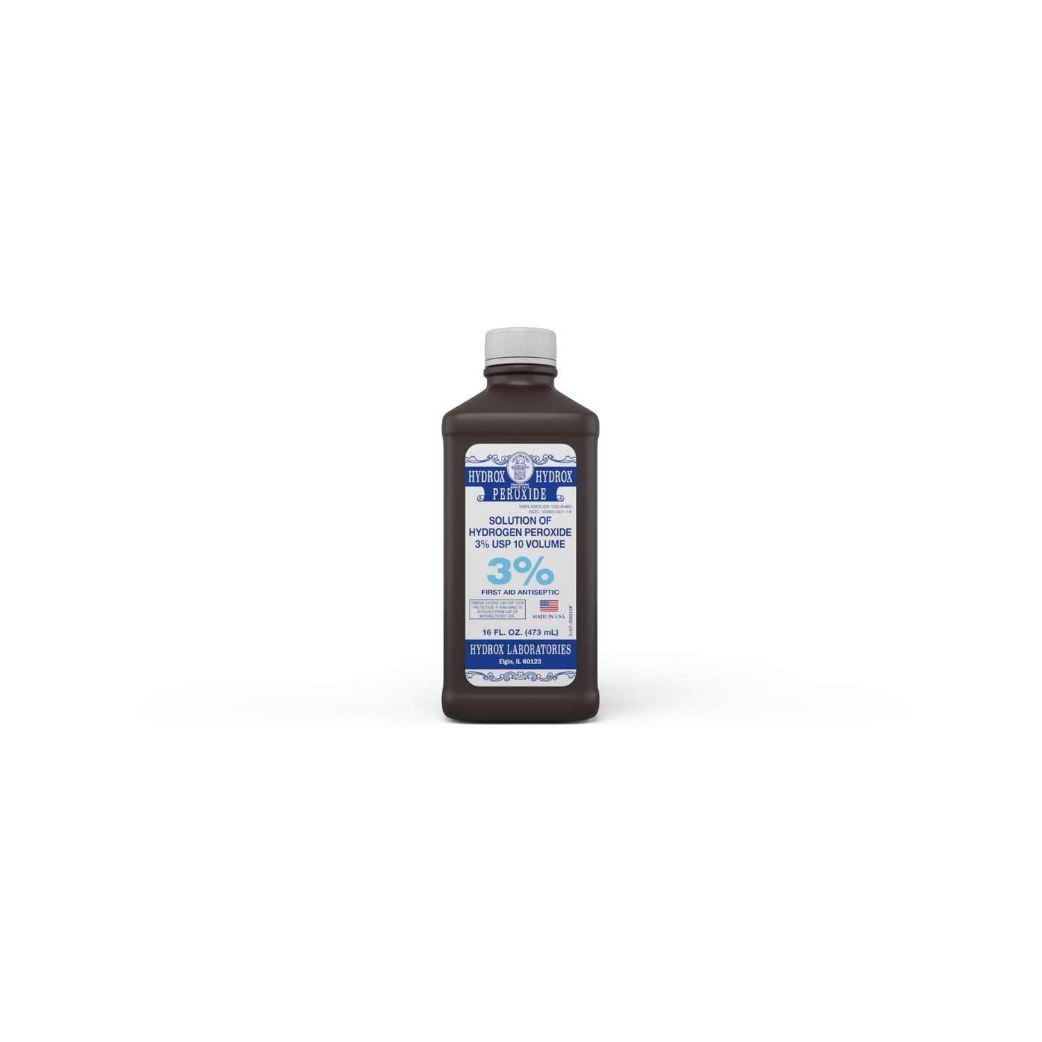 Hydrogen Peroxide 3%, 16 oz, 12 btl/cs (176 cs/plt) (US Only) 