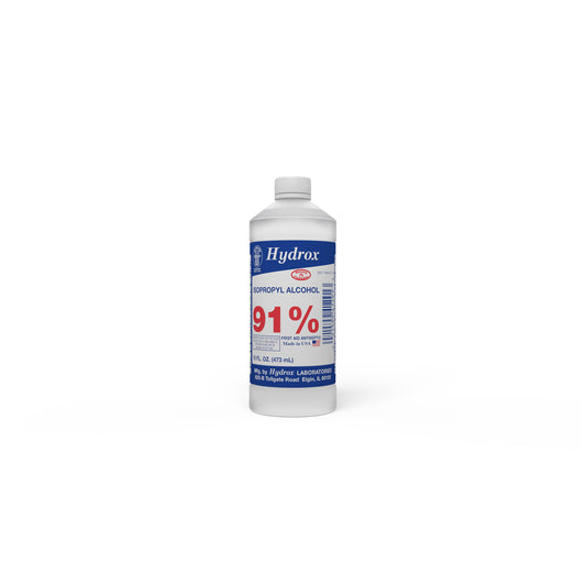 Isopropyl Alcohol 91%, Round Bottle, 16 oz, 12 btl/cs (144 cs/plt) (US Only) (Item is considered HAZMAT and cannot ship via Air or to AK, GU, HI, MP, PR, VI) 
