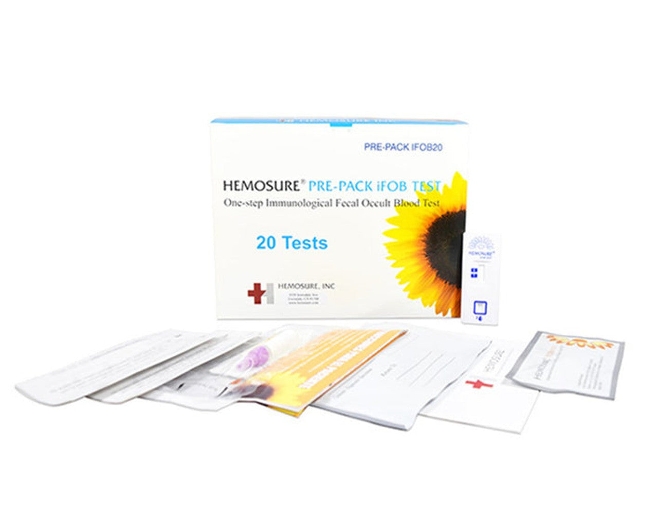 Test Cassettes and  Home Kit Mailers Prepacked with 1 Collection Tube Inside, 20 test/bx