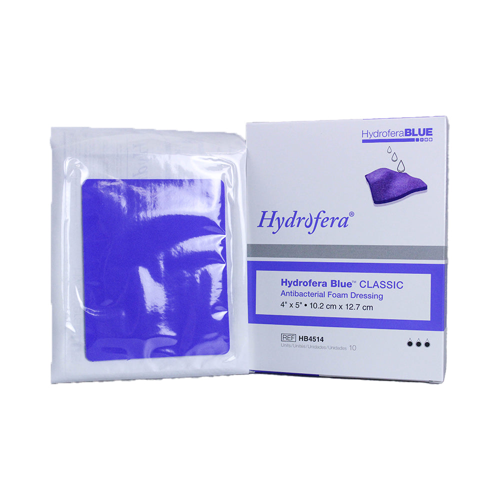 Hydrofera Blue, Classic Foam, 4" x 5", 10/bx