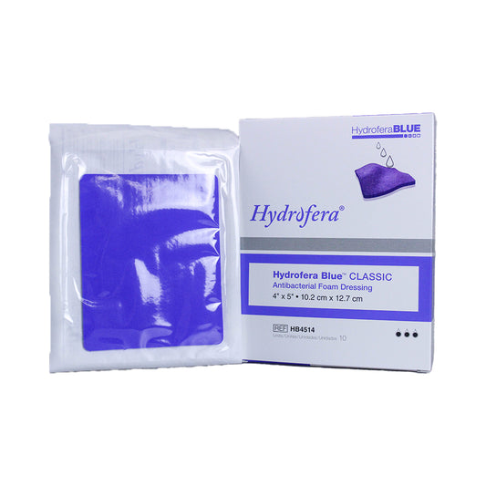 Hydrofera Blue, Classic Foam, 4" x 5", 10/bx