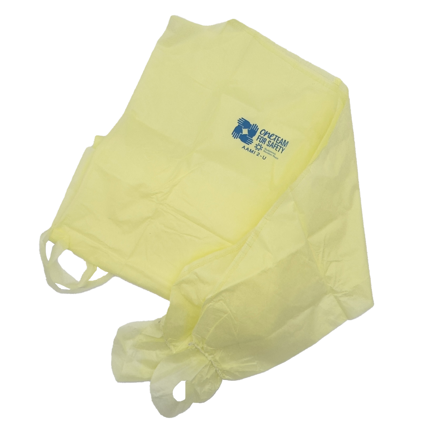 Isolation Gown, Level 2, Univerisal, Yellow, Full Back, Tape-Neck Closure, Tie Waist, Elastic Cuff, Full Coverage Seam Closure-Hot Melt Glued, 3-Layer SMS Fabric, 10/bg, 10 bg/cs (DROP SHIP ONLY)
