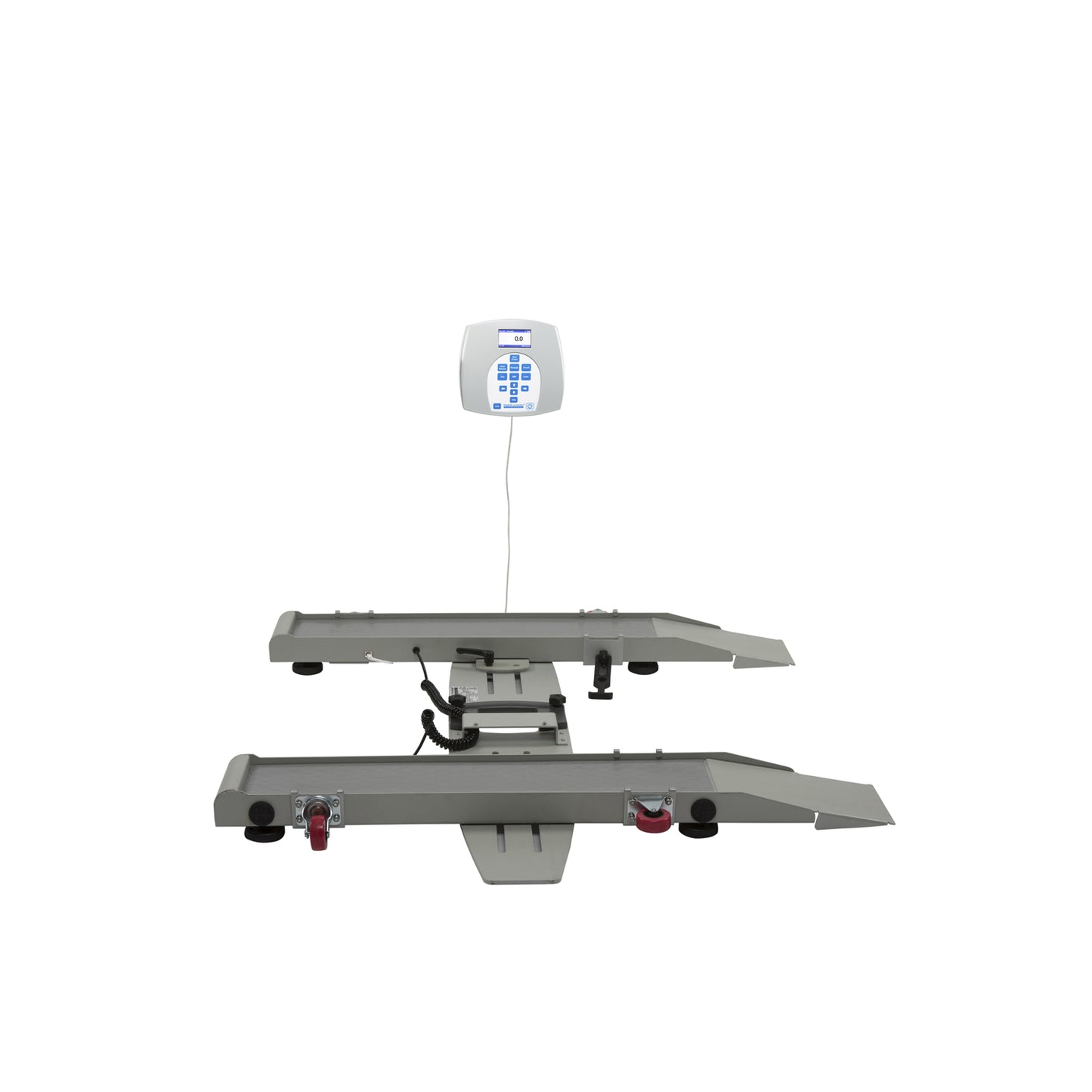 Digital Portable Ramp Scale, Capacity: 800 lbs/363 kg, Resolution: 0.2 lb/0.1kg, _" LCD Display, Rail Size 6"W x 40"D, Folds For Easy Portability, Includes Wheels, 120V Adapter (included) or (6) AA Batteries (not included) (DROP SHIP ONLY)