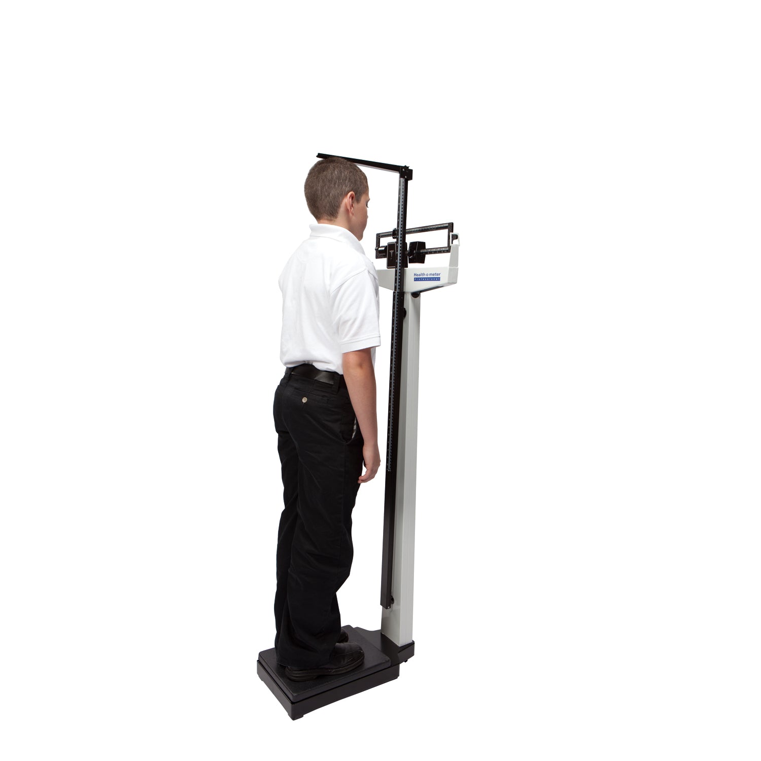 Mechanical Beam Scale with Height Rod, Capacity: 500 lb/200kg, Graduation: _ lb/100g, Platform Dimension: 10_"W x 14"D, Professional Dual Reading Height Rod: 23" - 84" (60cm - 213cm), Optional Wheels (#55000), Rotating Posie Bar & Engraved Numerals (DROP SHIP ONLY)