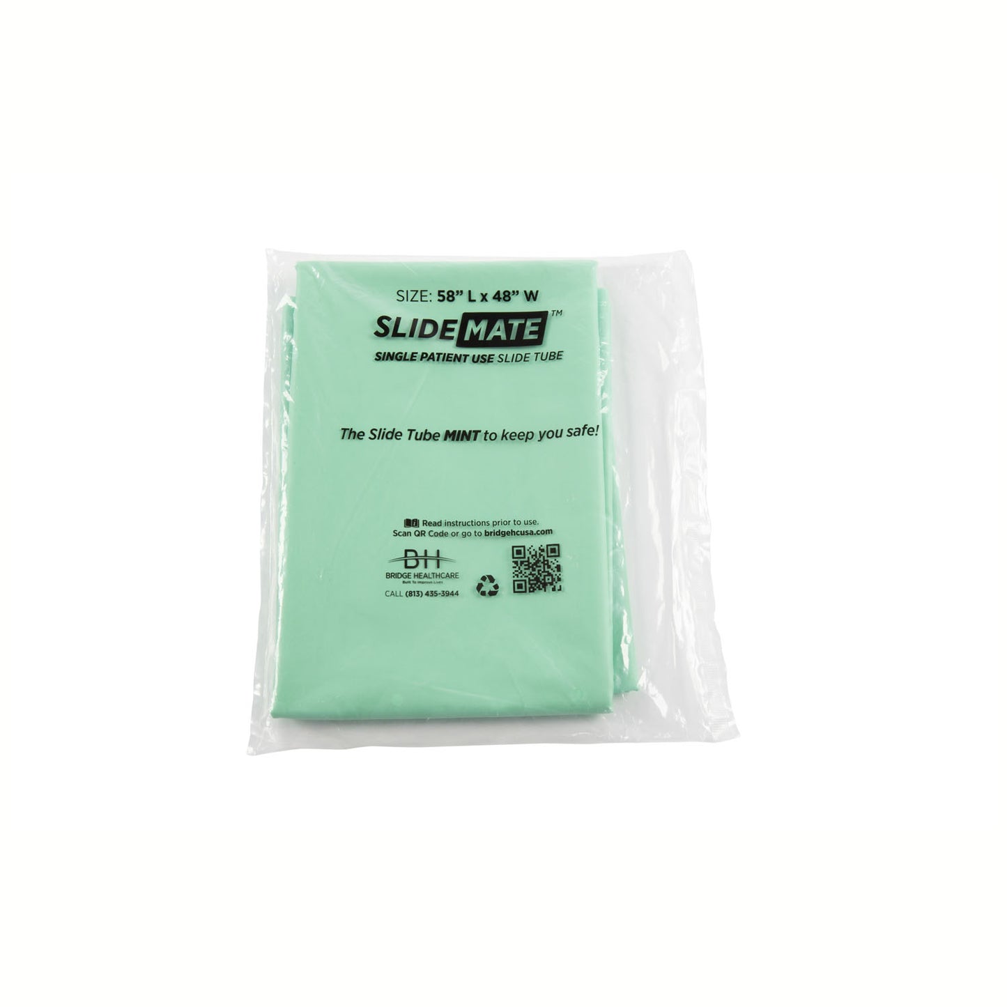 SlideMate, Bari, Single Patient Use, Slide Tube, 58" x 48", Green, 50/cs (DROP SHIP ONLY)