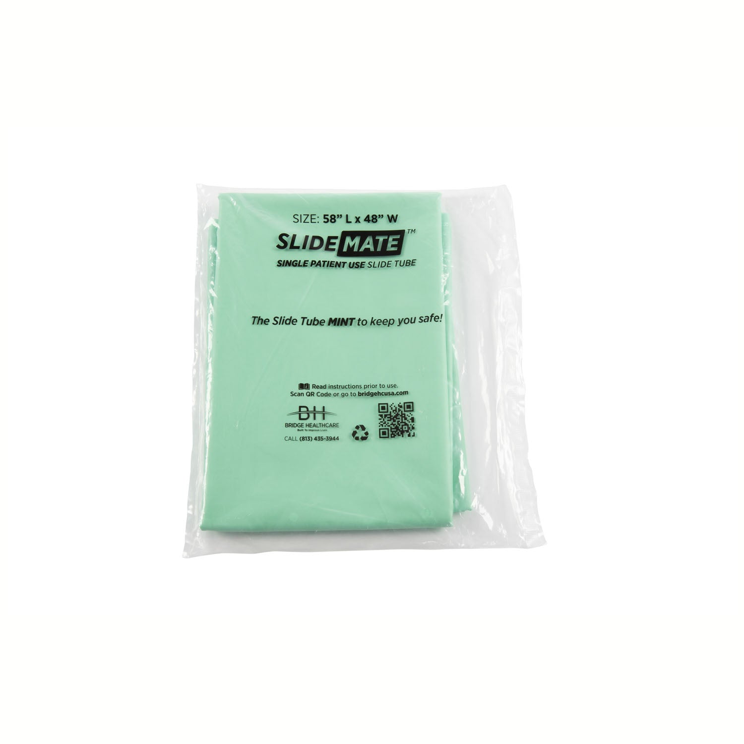 SlideMate, Bari, Single Patient Use, Slide Tube, 58" x 48", Green, 50/cs (DROP SHIP ONLY)