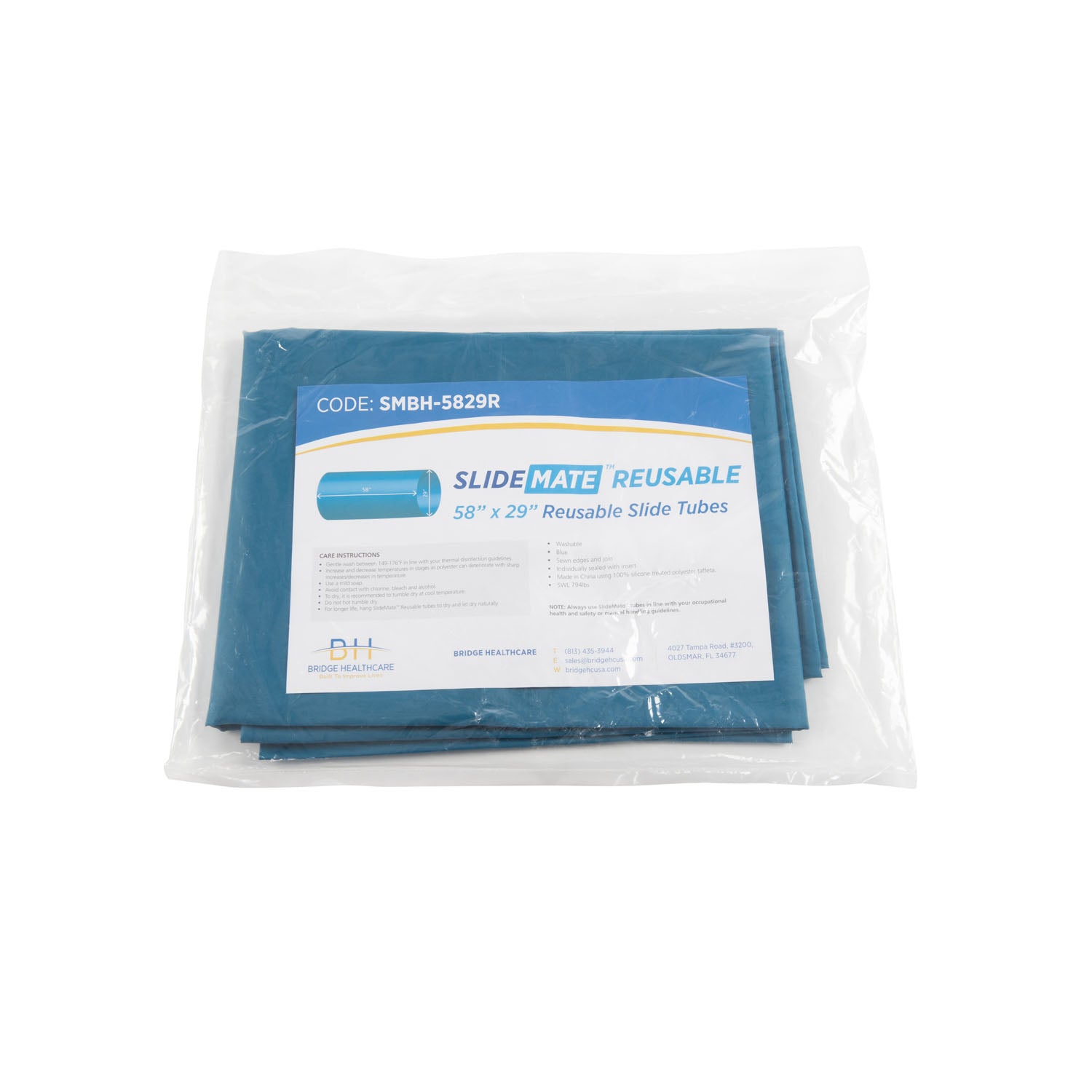 SlideMate, Reusable, Standard Size, Slide Tube, 58" x 29", Blue, Washable (DROP SHIP ONLY)