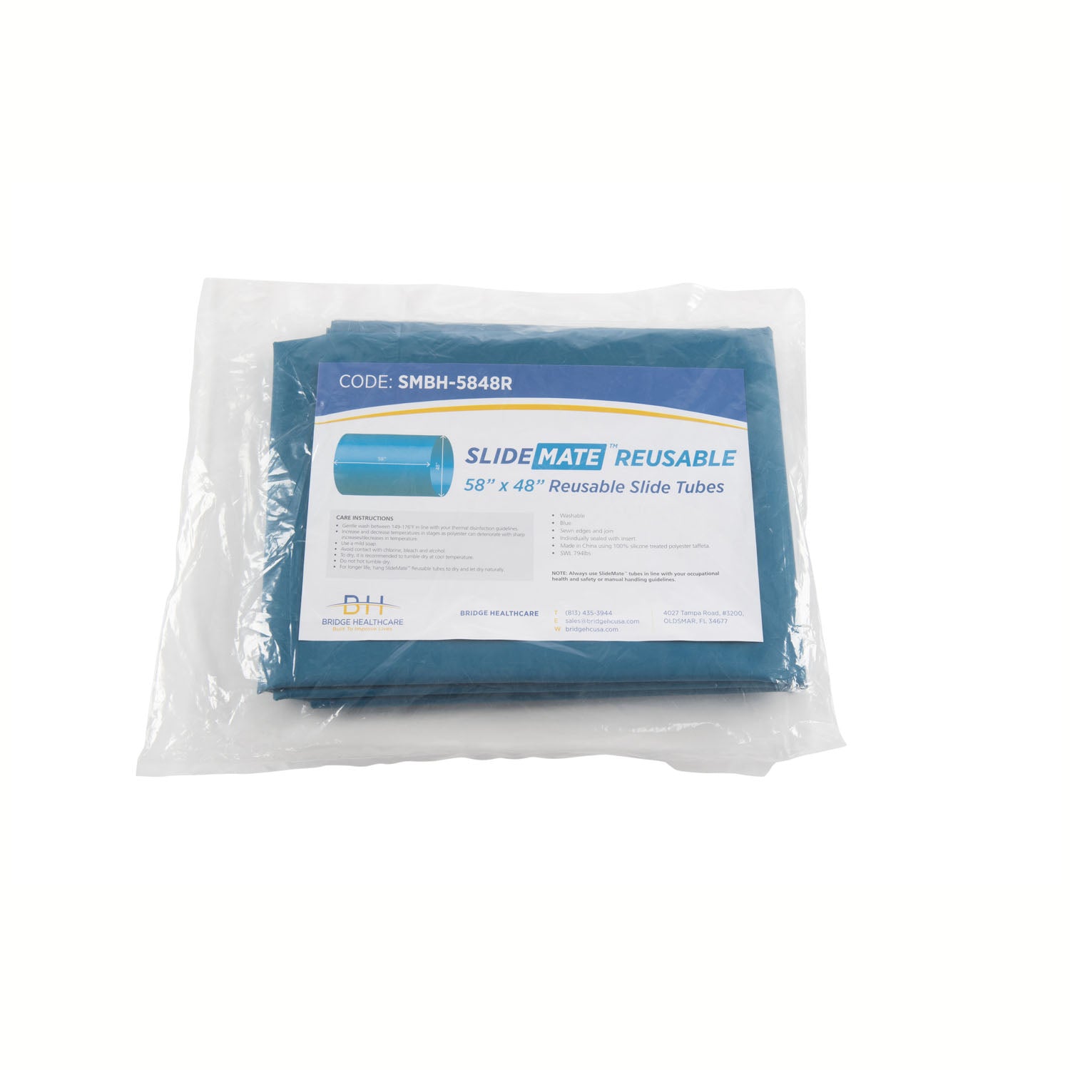 SlideMate, Reusable, Large Size, Slide Tube, 58" x 48", Blue, Washable (DROP SHIP ONLY)