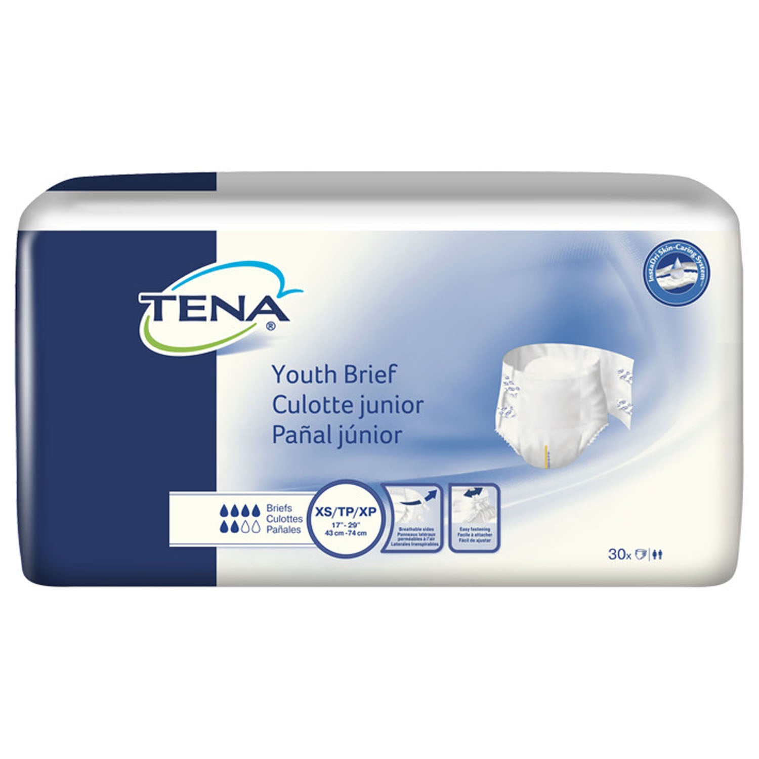 Brief, X-Small, 17" - 19" Hip Size, White, 30/pk, 3 pk/cs (Continental US Only)
